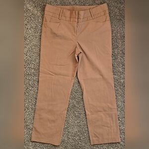 Worthington Women's Tan Ankle Cropped Straight Leg Chinos Size 10